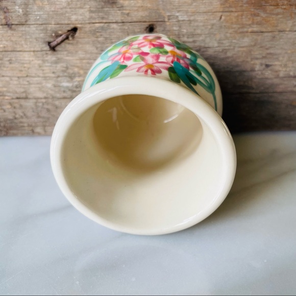 Greenbrier•NWT•Emerson Creek Pottery•Handmade/Hand-Painted•4”Forget-Me-Nots Vase - Picture 7 of 12